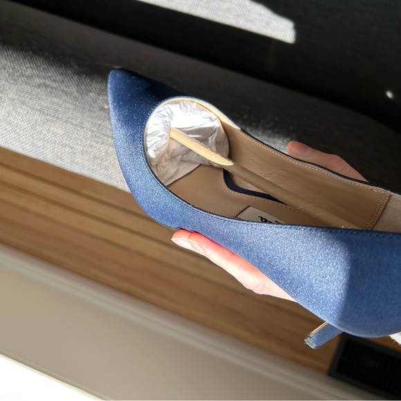 Nina Nina60 pointed toe navy satin pump - Picture 3 of 6